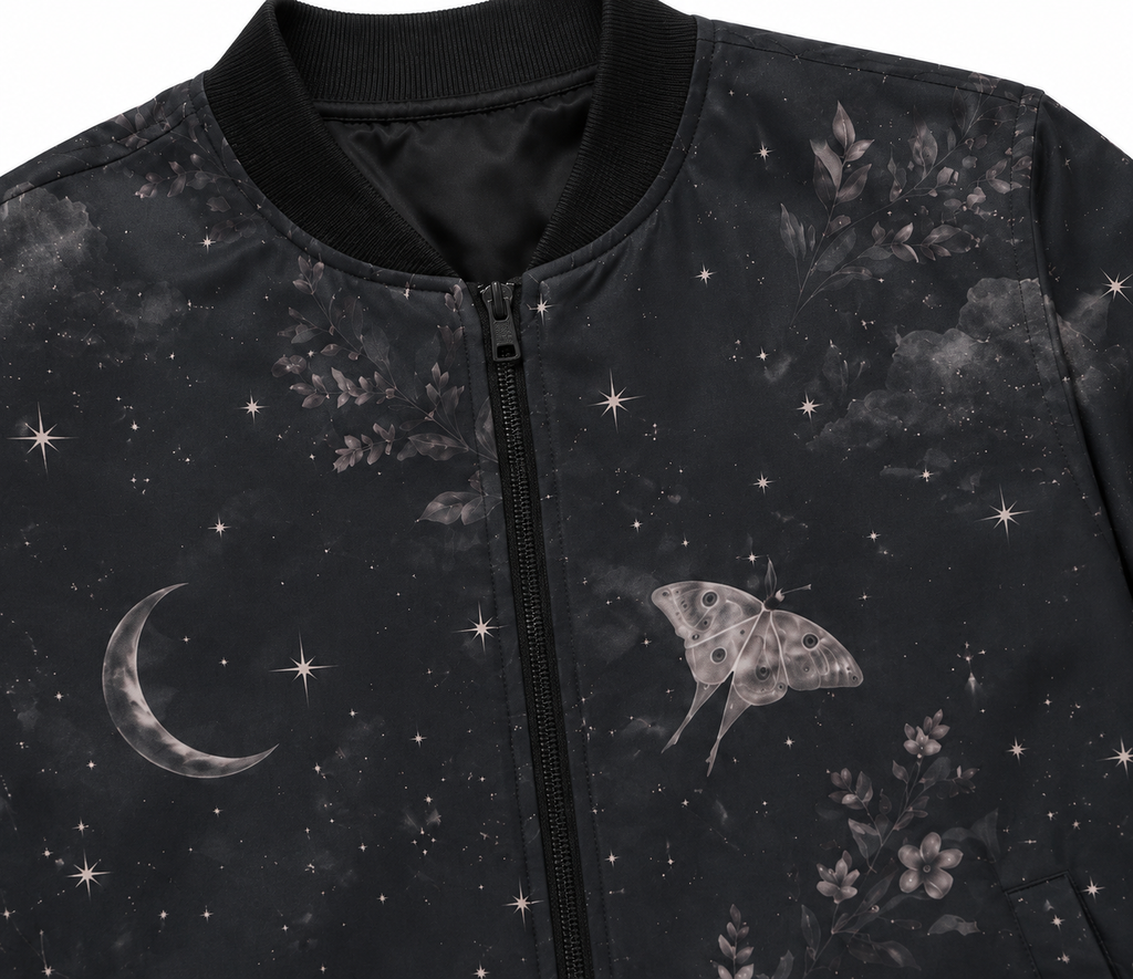 Silver NIght Bomber Jacket