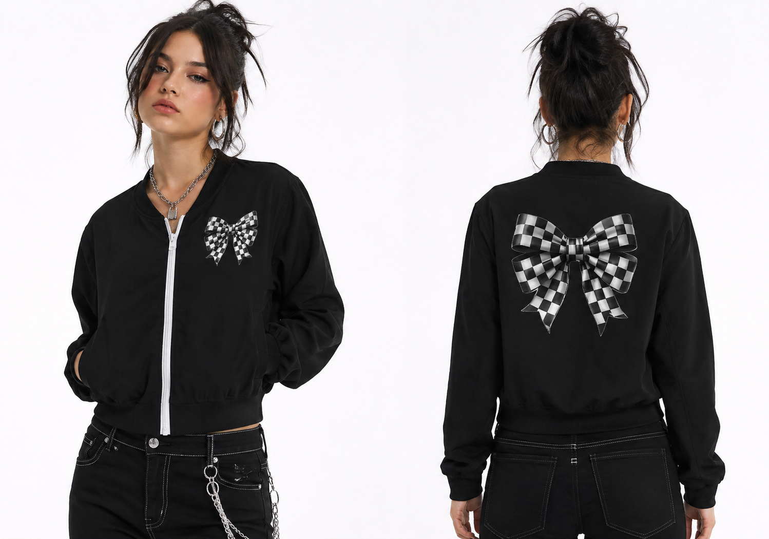 Street Bow Bomber Jacket