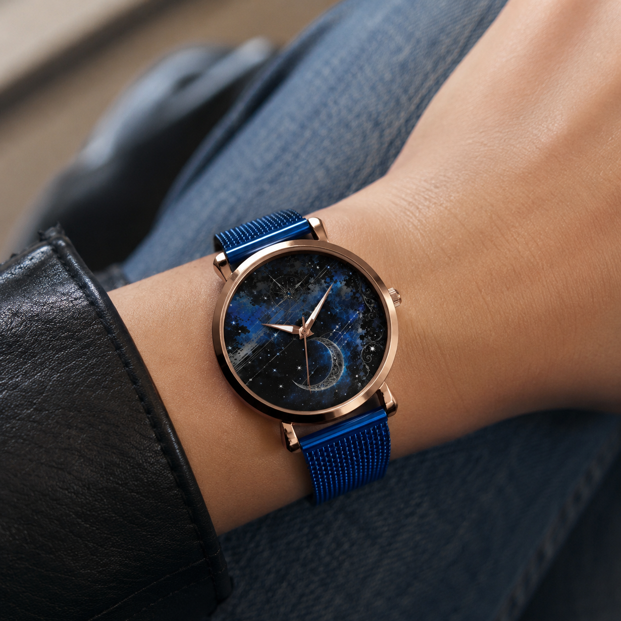 Moonlit Sapphire Magnetic Band Watch