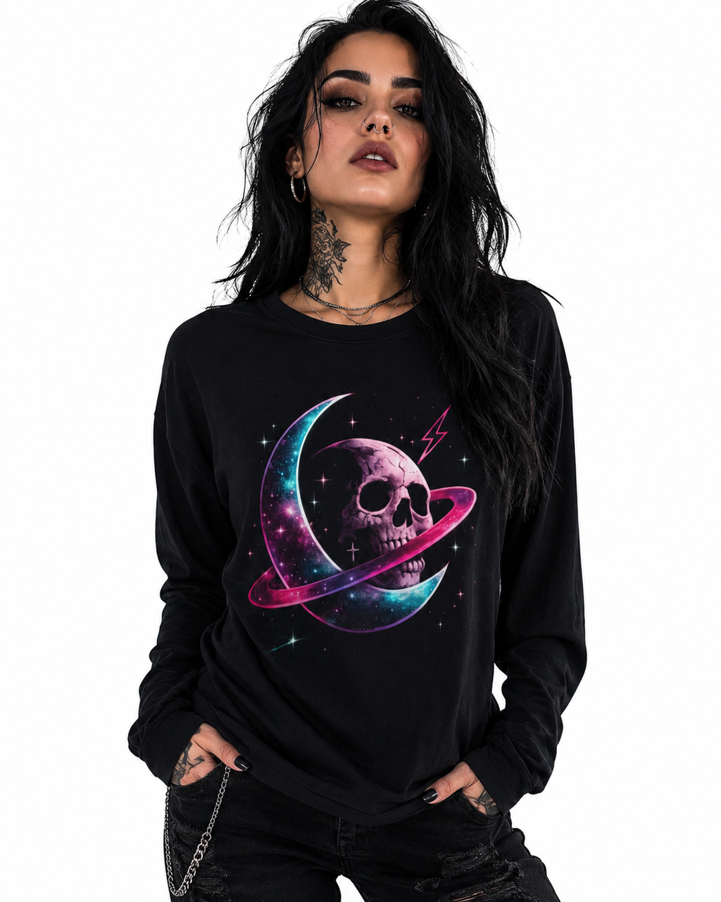 Cosmic Moon Long Sleeve Tee