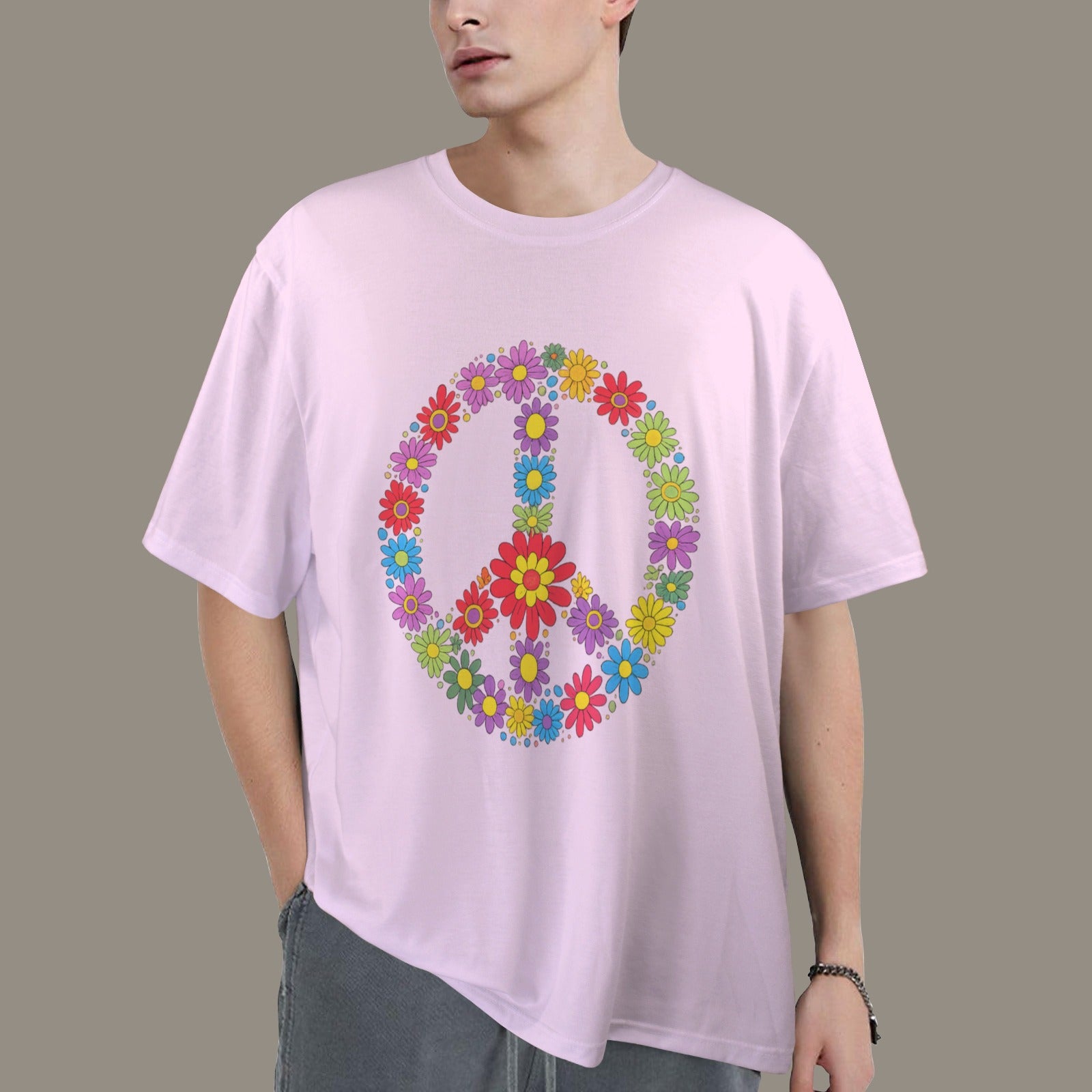 Floral peace Over Size Shirt