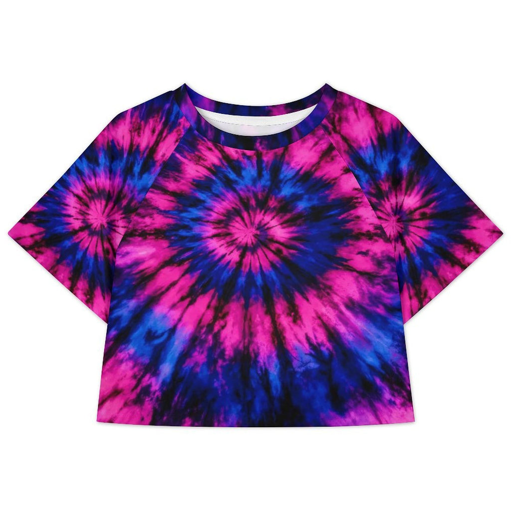 Custom Women's Short Sleeve Crew Neck Cropped Tee Crop T Shirt