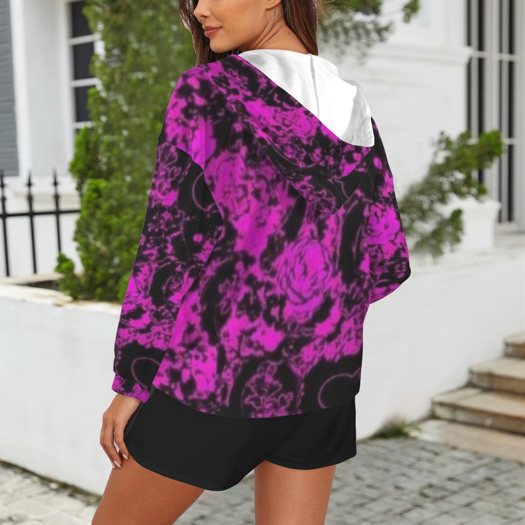 Mystic Purple Hoodie & Draw String Shorts
