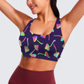 Neon Mushroom Crisscross Sports Bra