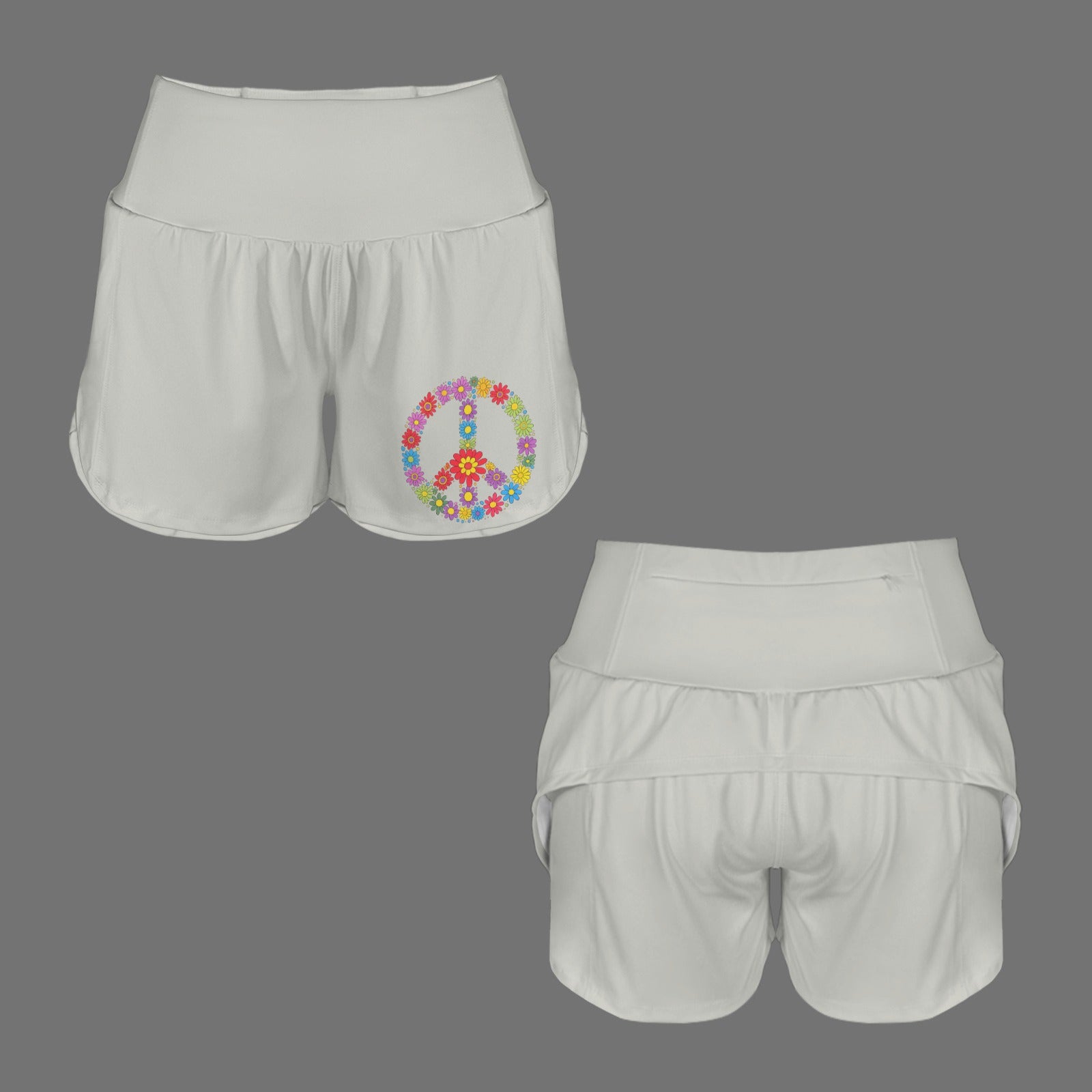 Floral peace Athletic Shorts