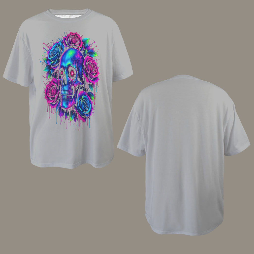 Neon Rose Skull OverSize Shirt