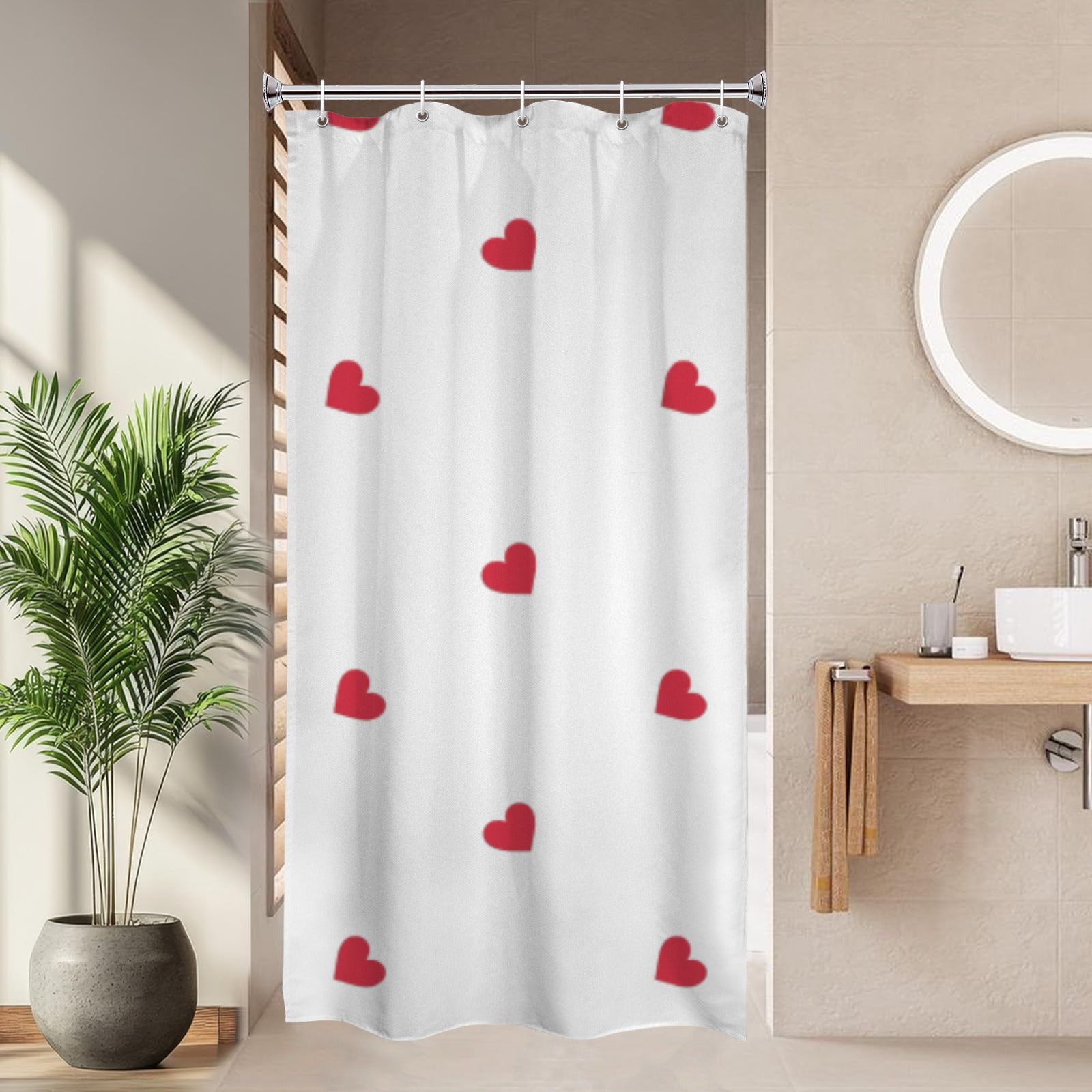 Cutie Heart Shower Curtain 36"x72"