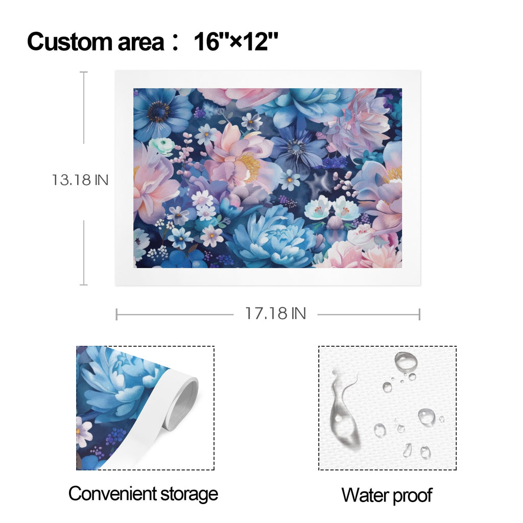 16"X12" Blue Fusion Wall Art