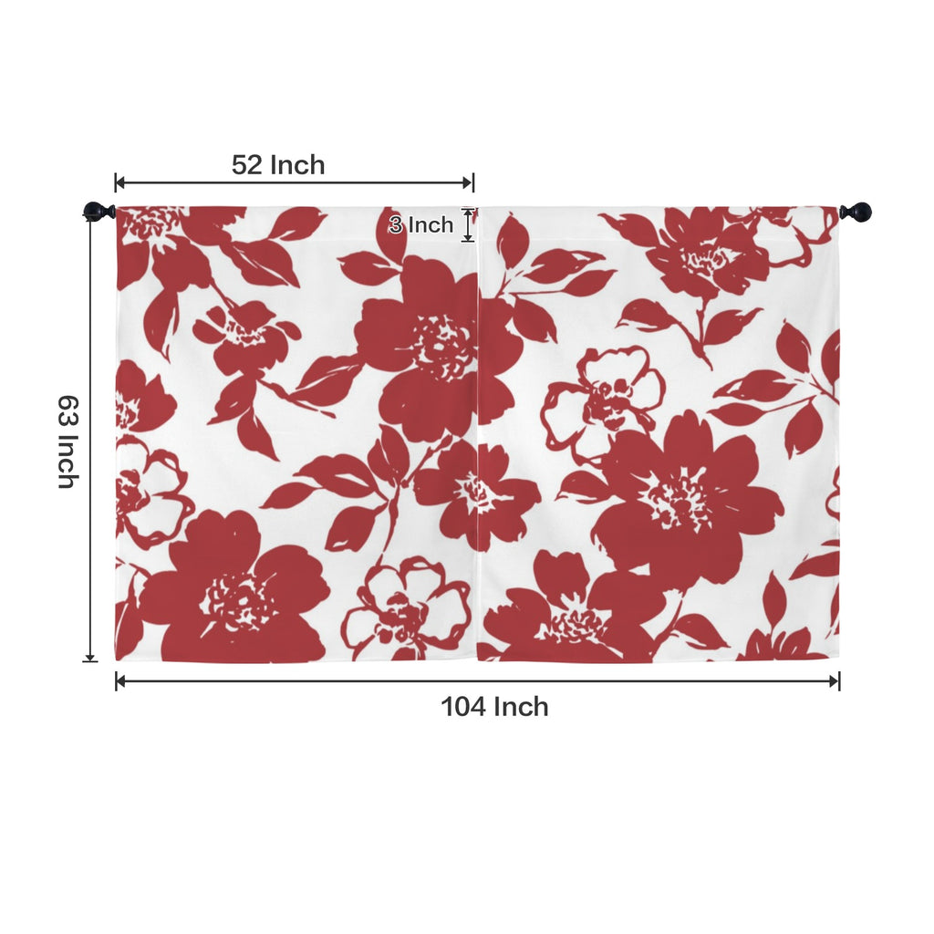 Scarlett Petal Window Curtains 52"x63"