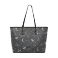 Silver Night Chic Leather Tote Bag