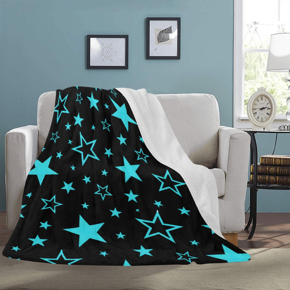 Aqua Edge Fleece Blanket 54"x70"