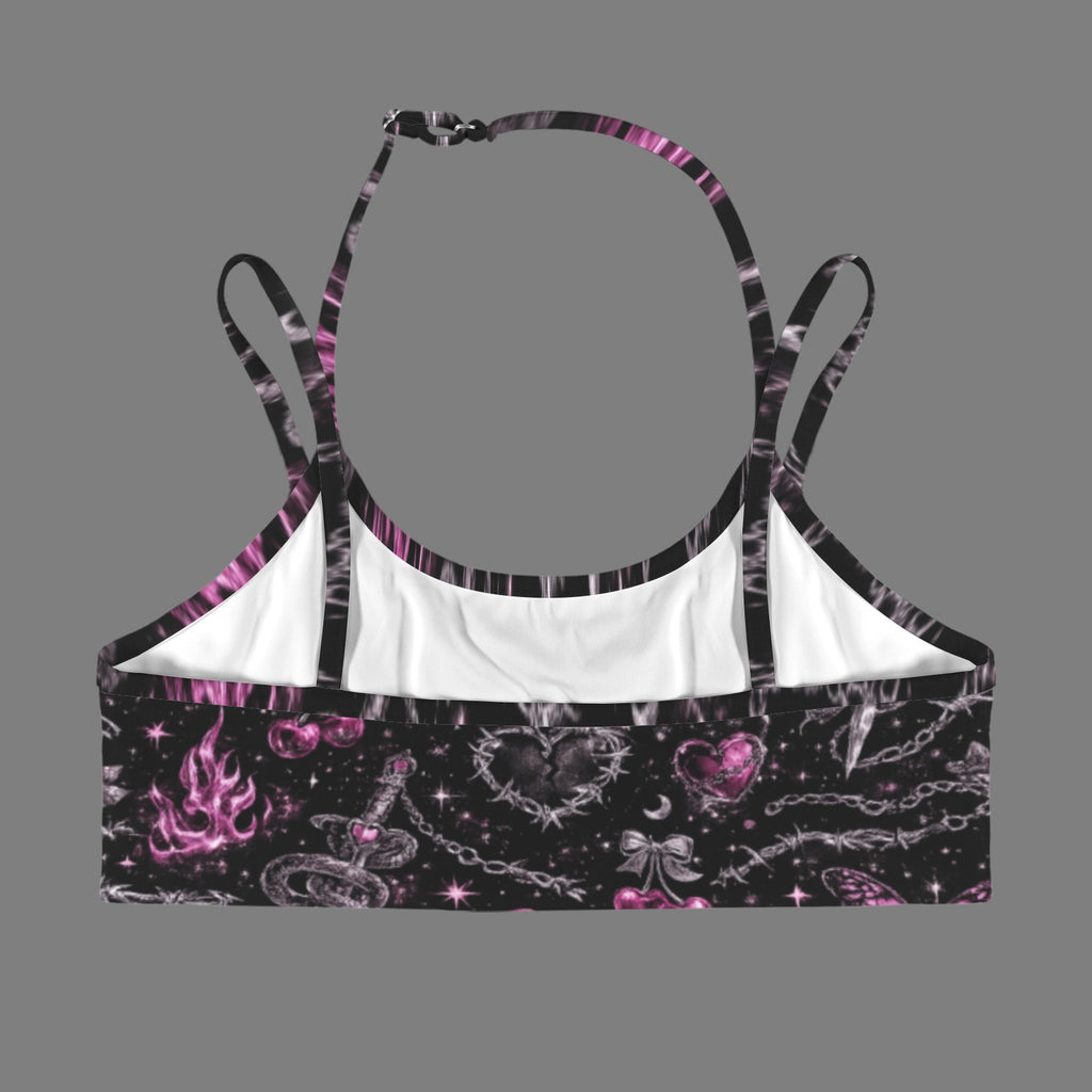 Dark Cupid Double Strap Sports Bra