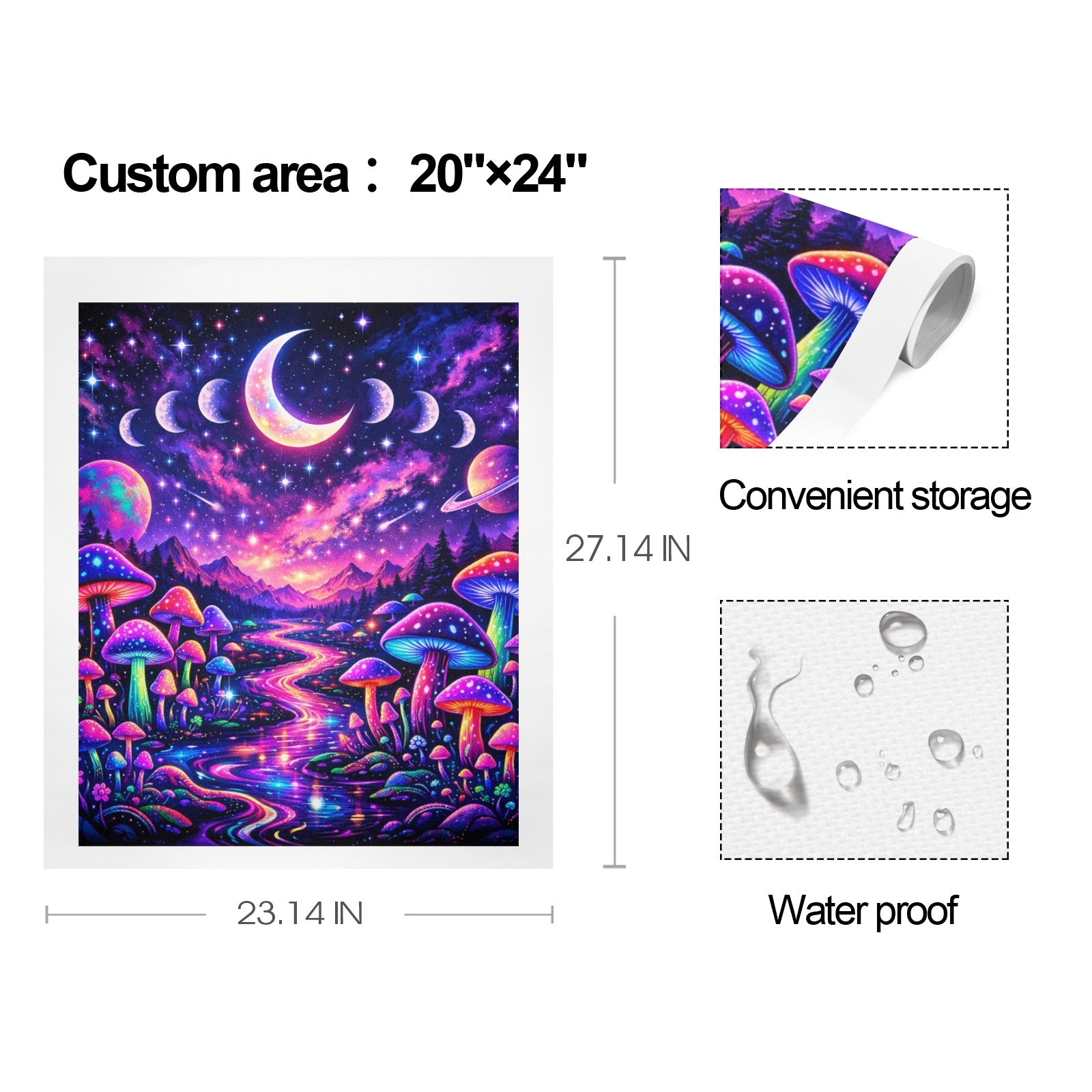 20"x24" Glow Moon Wall Art