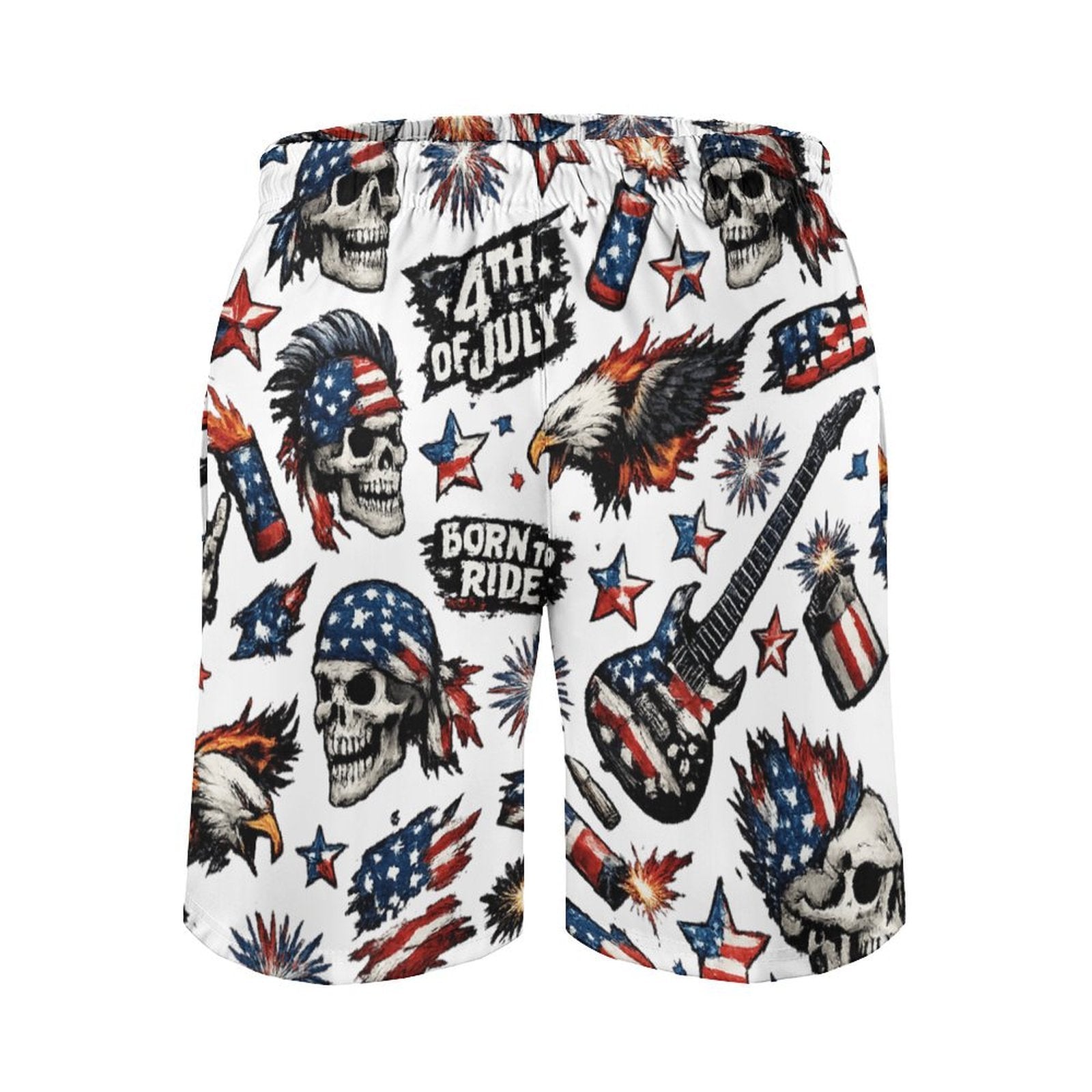 Custom Men's Quick Dry Swim Trunks Elastic Waist Drawstring Beach Shorts