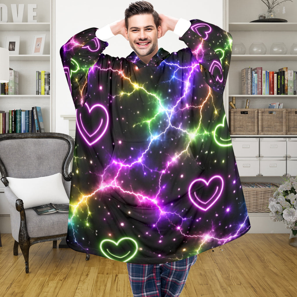 Electric Heart Blanket Hoodie