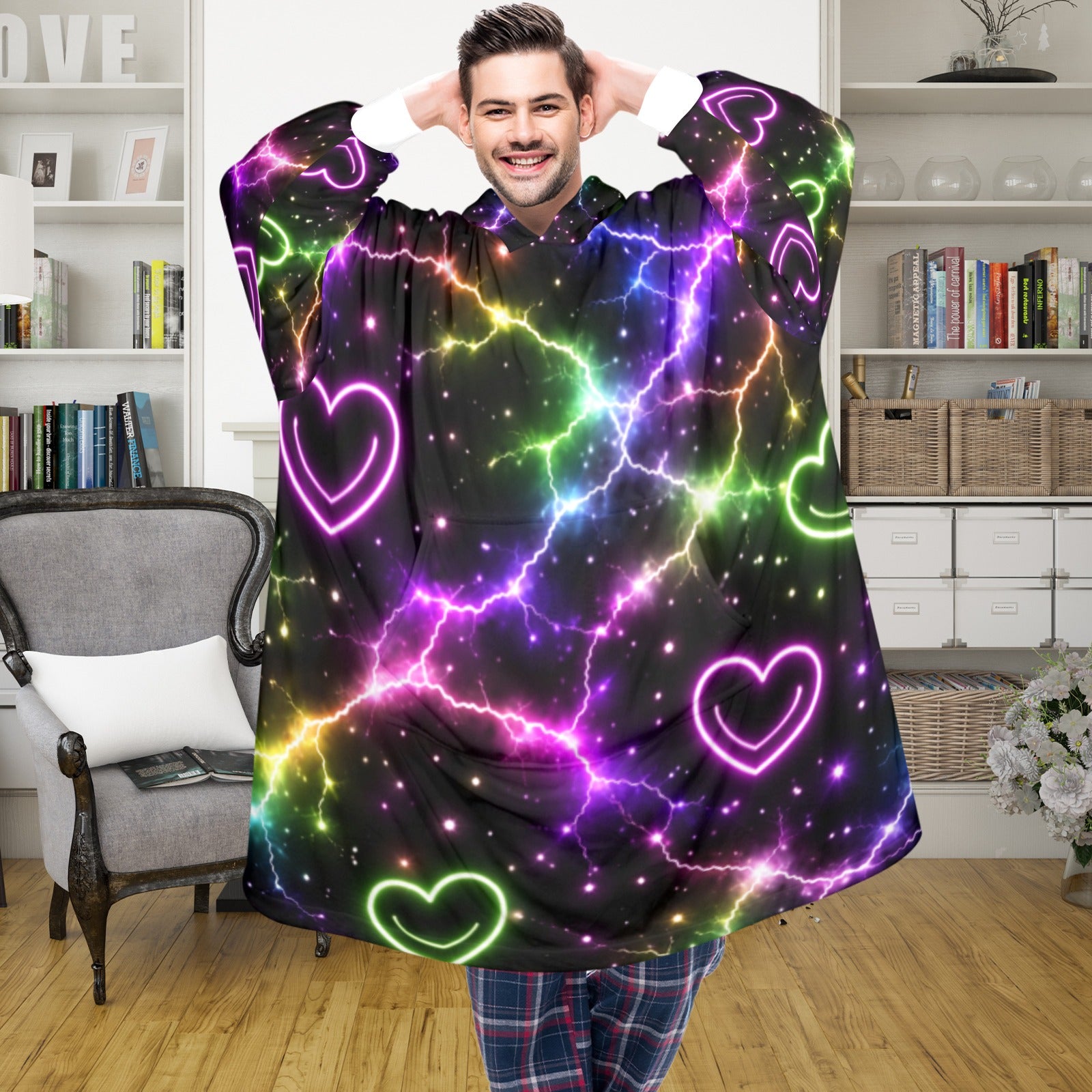 Electric Heart Blanket Hoodie
