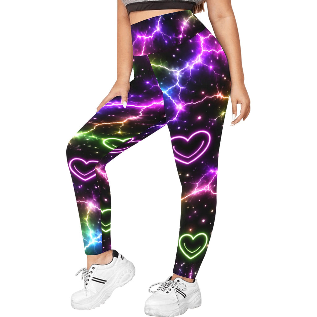 Electric Heart High Waist Leggings