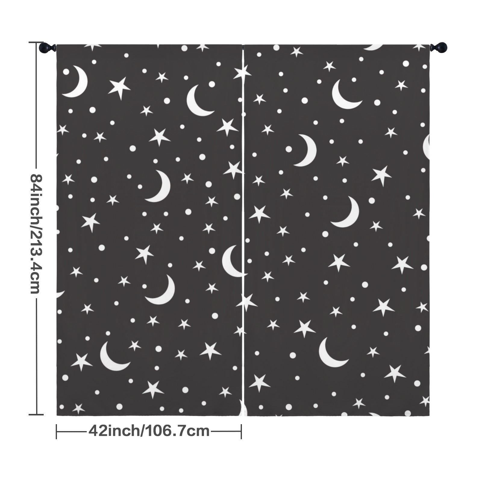 NIght Sky Curtains 42"x84"