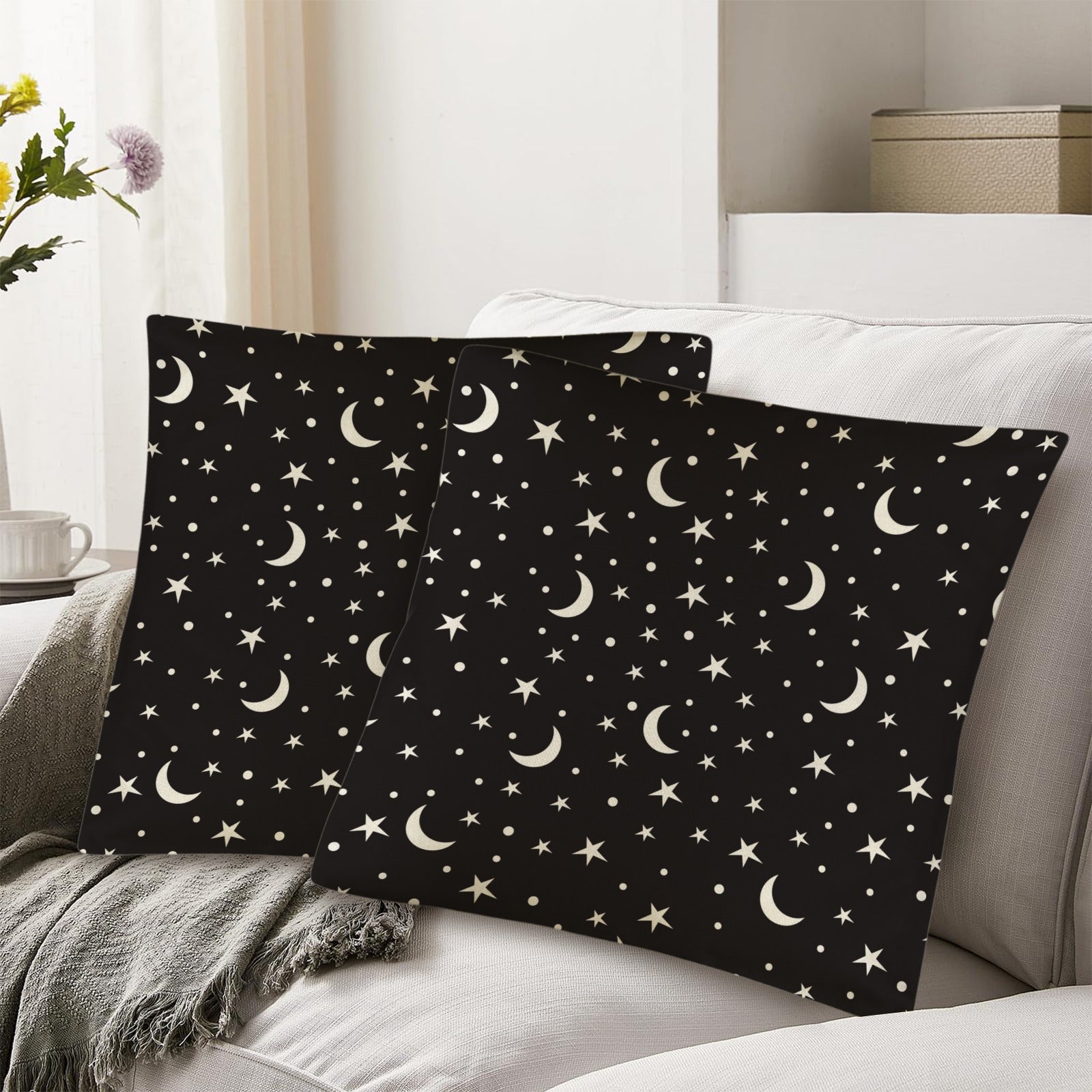 Night Sky Linen Pillow Cases 2pk