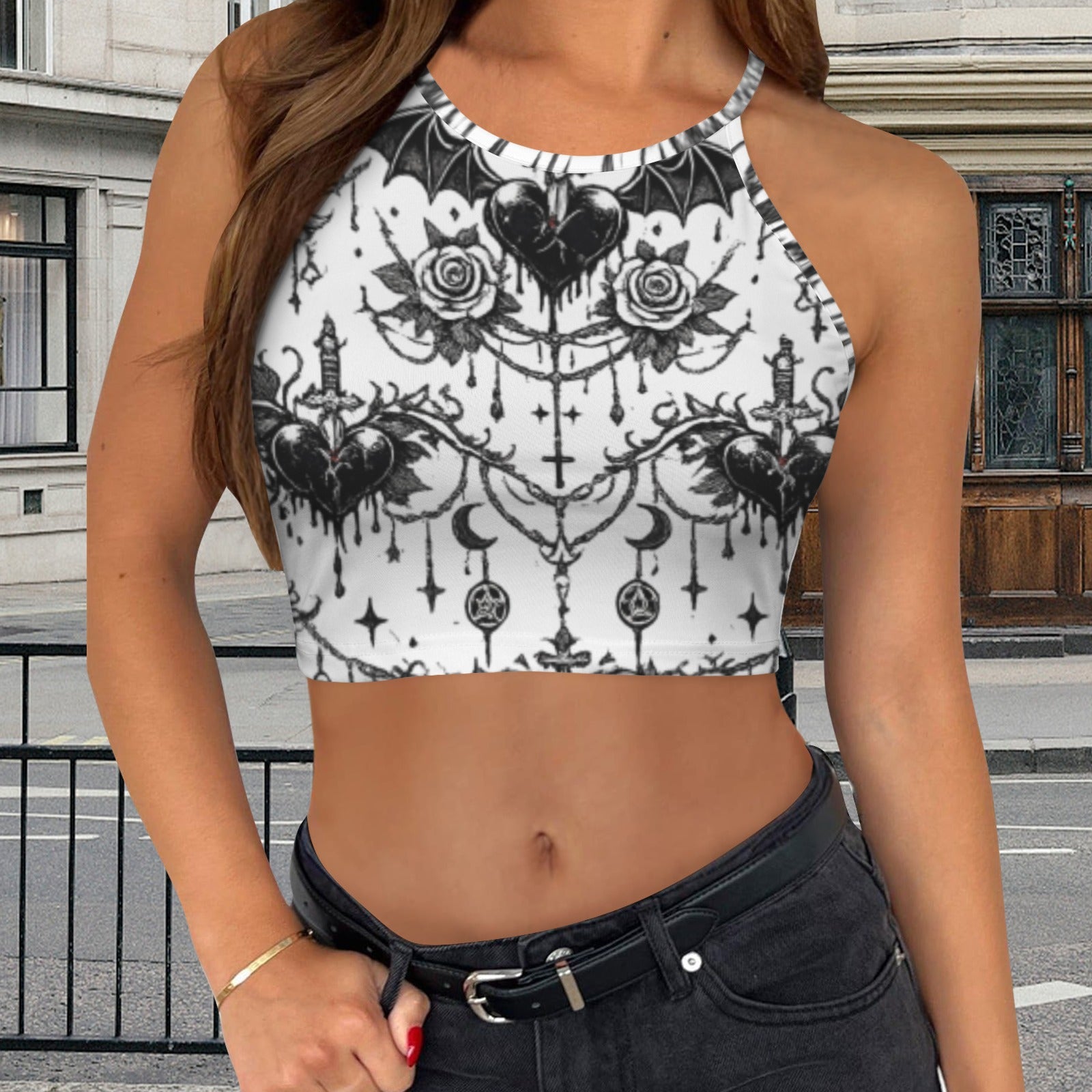 Wicked Heart Cami Crop Top