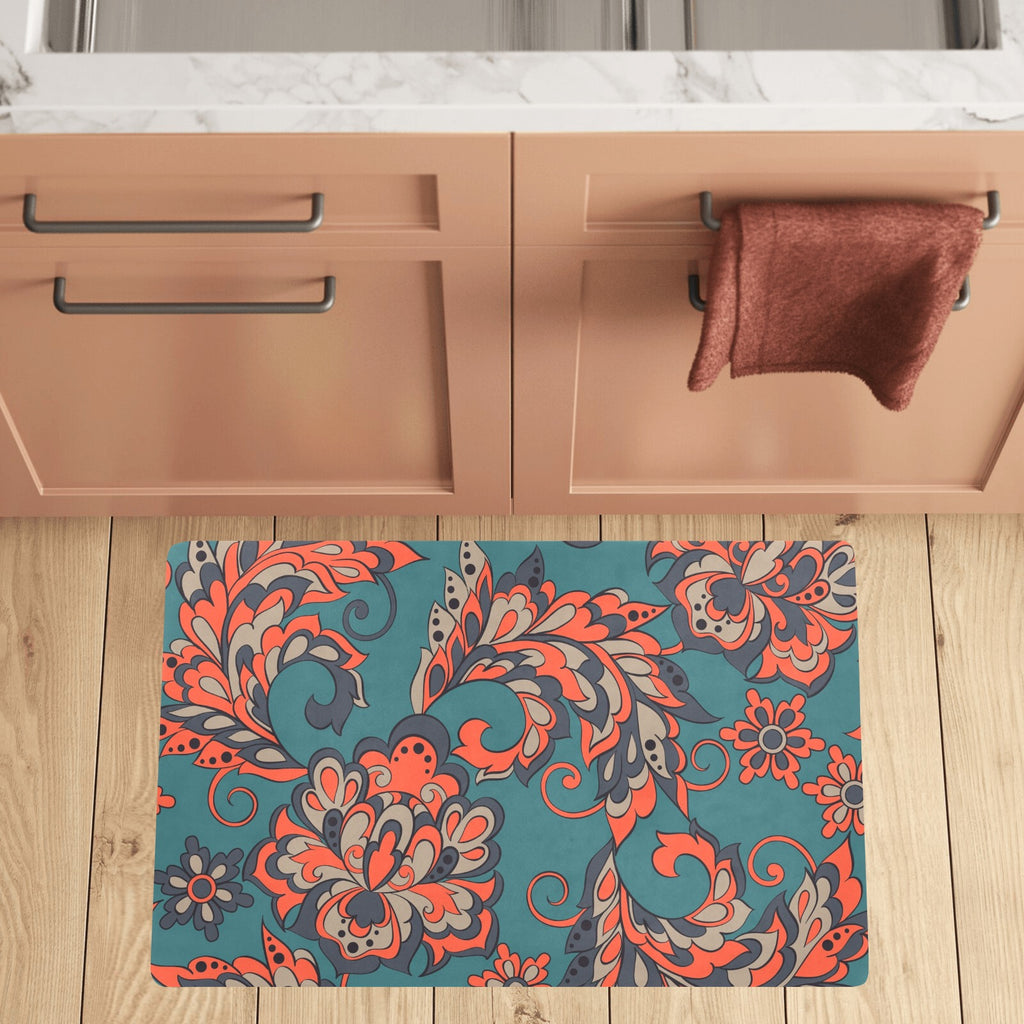 Sunset Paisley Kitchen Mat