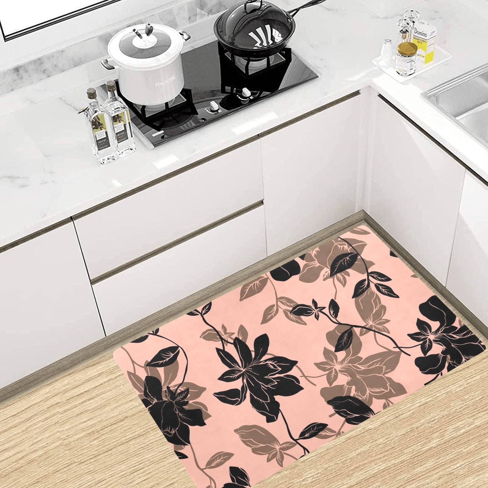 Blushing Black Kitchen Mat