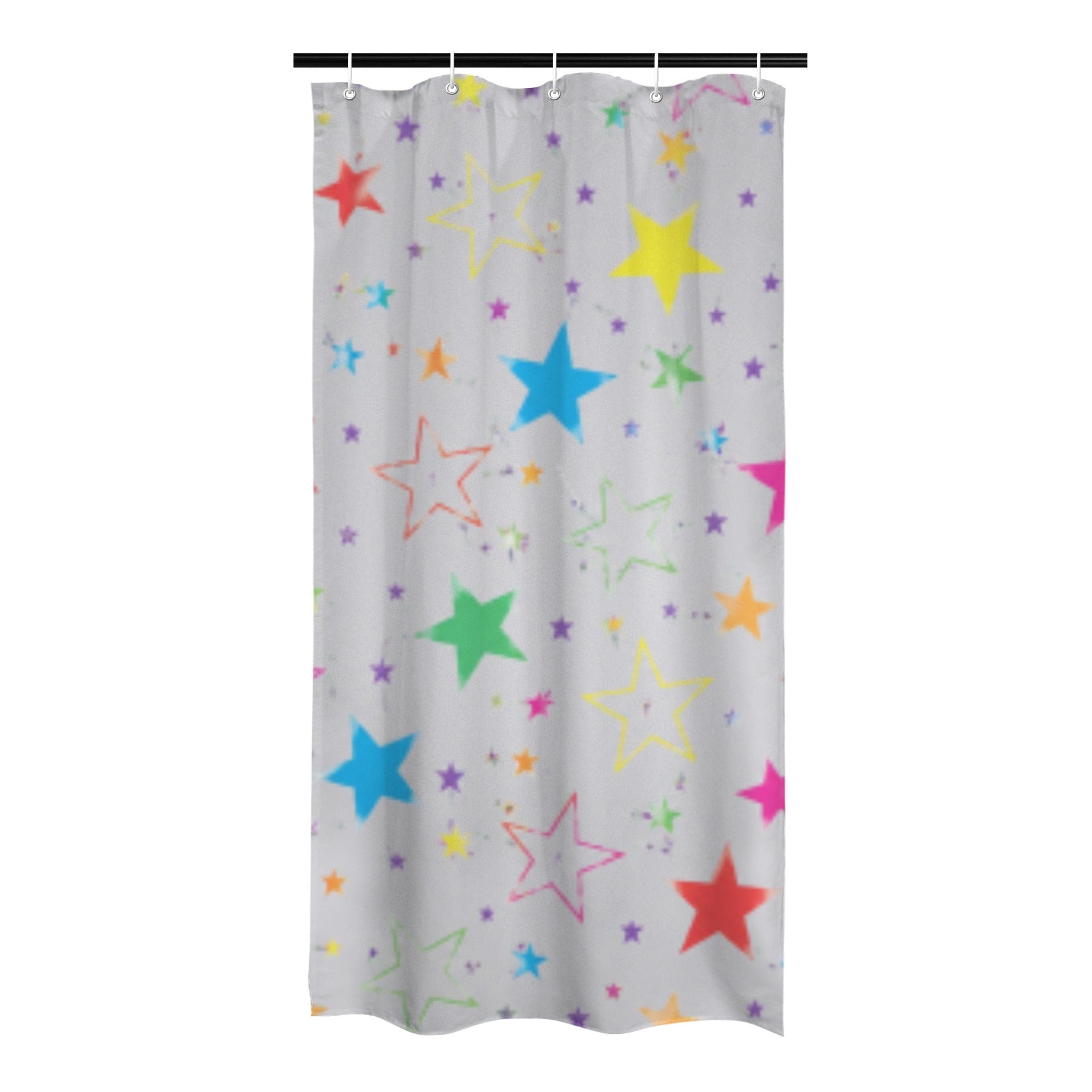 Neon Star Burst Shower Curtain 36"x72"