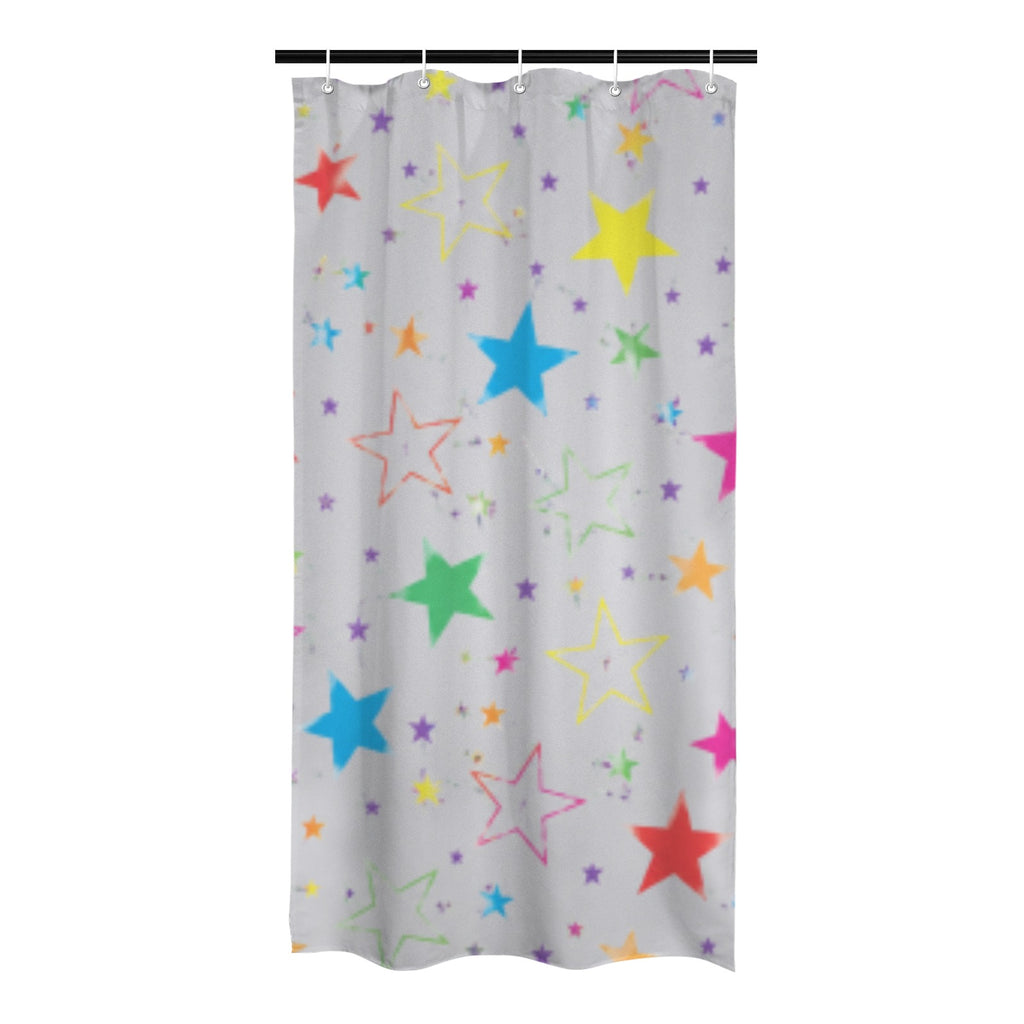 Neon Star Burst Shower Curtain 36"x72"
