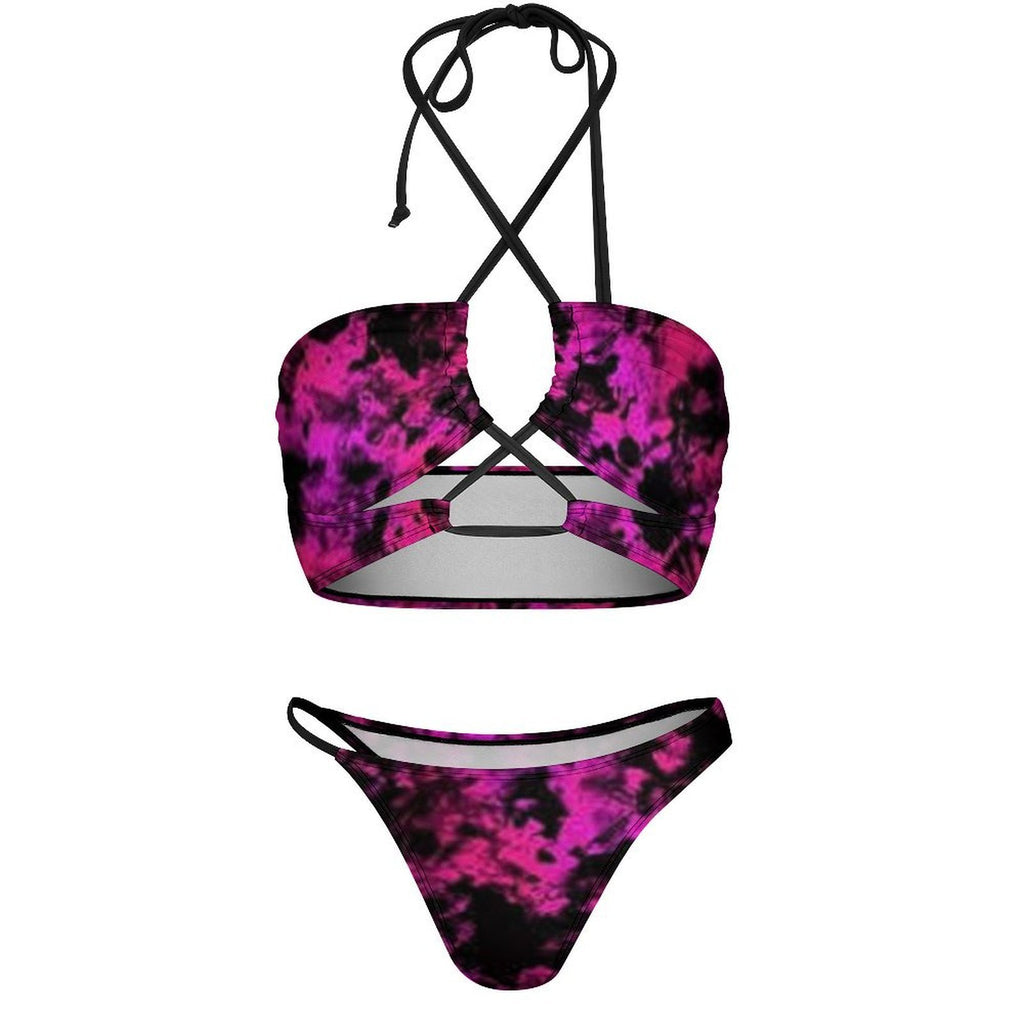 Black And Pink Ombre Bikini