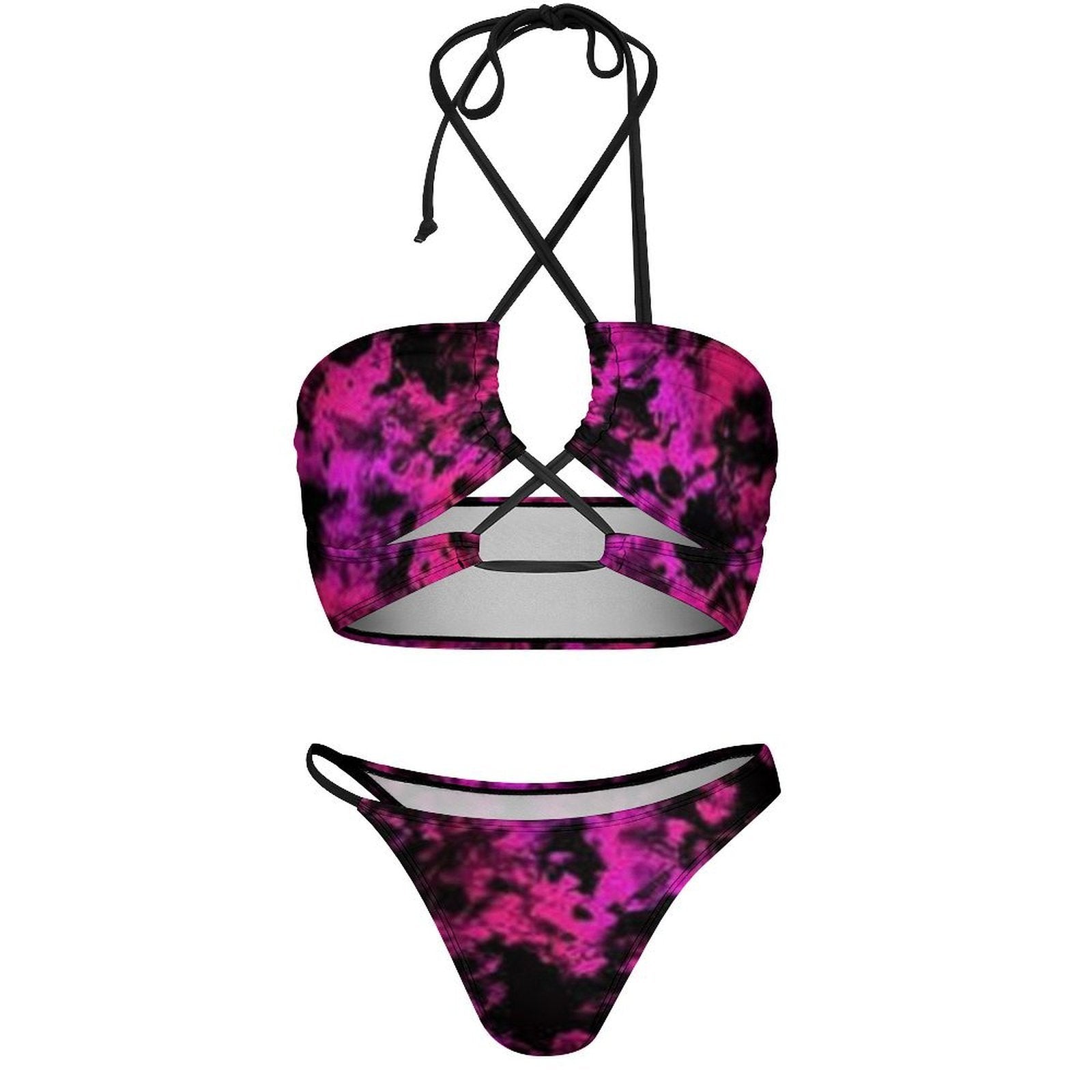 Black And Pink Ombre Bikini