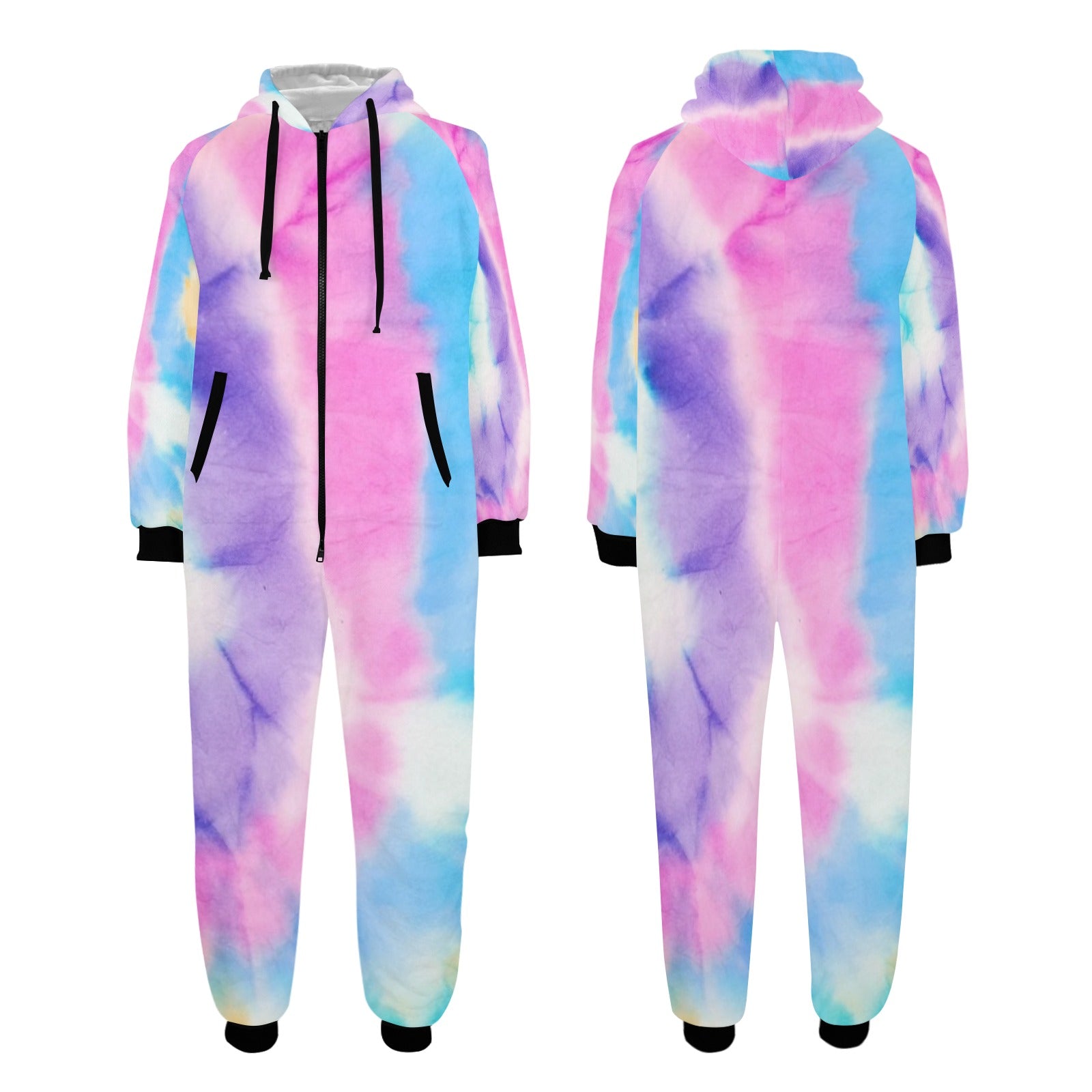 Color Splash Zipped One Piece Pajamas
