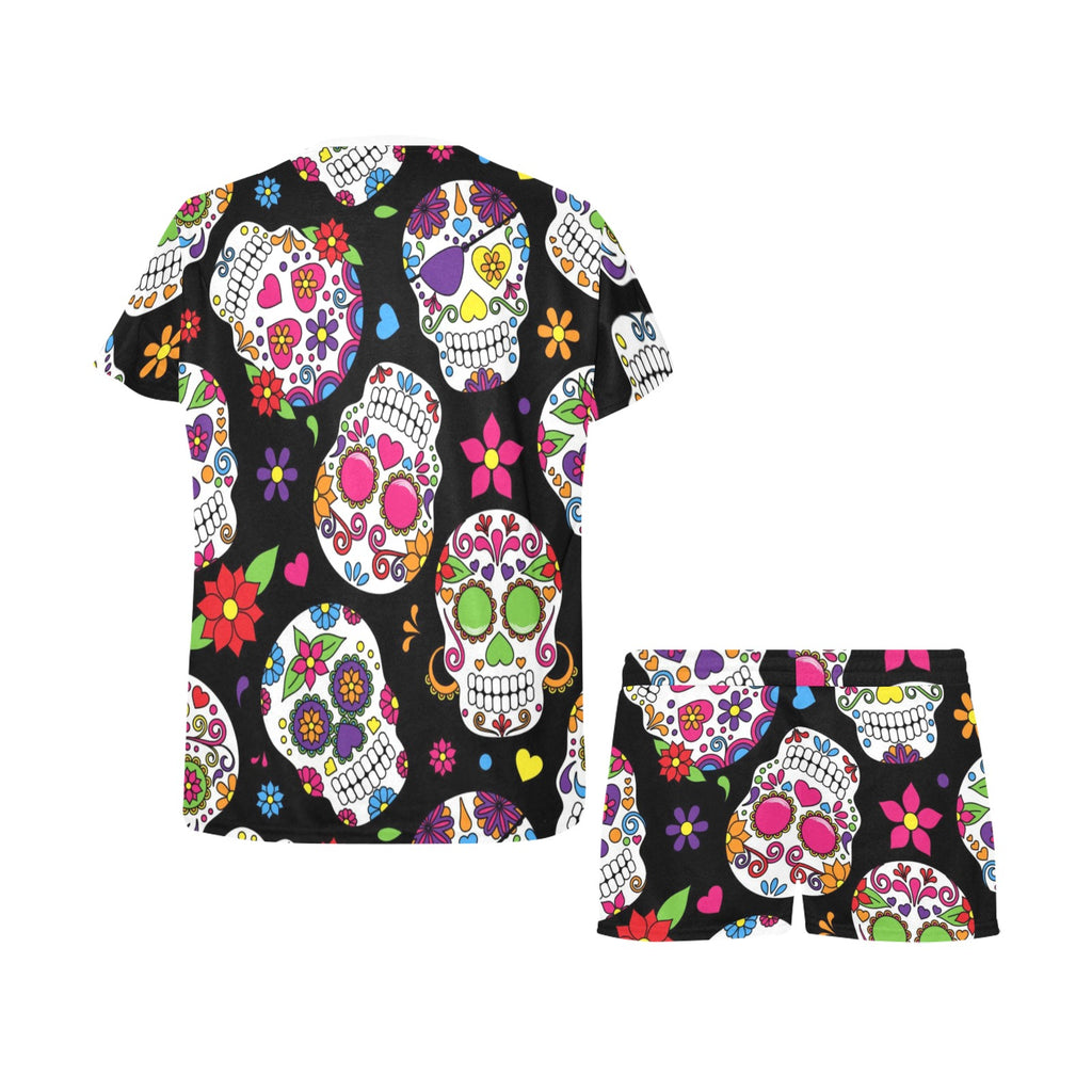 Sugar Skull Pajama Short Set