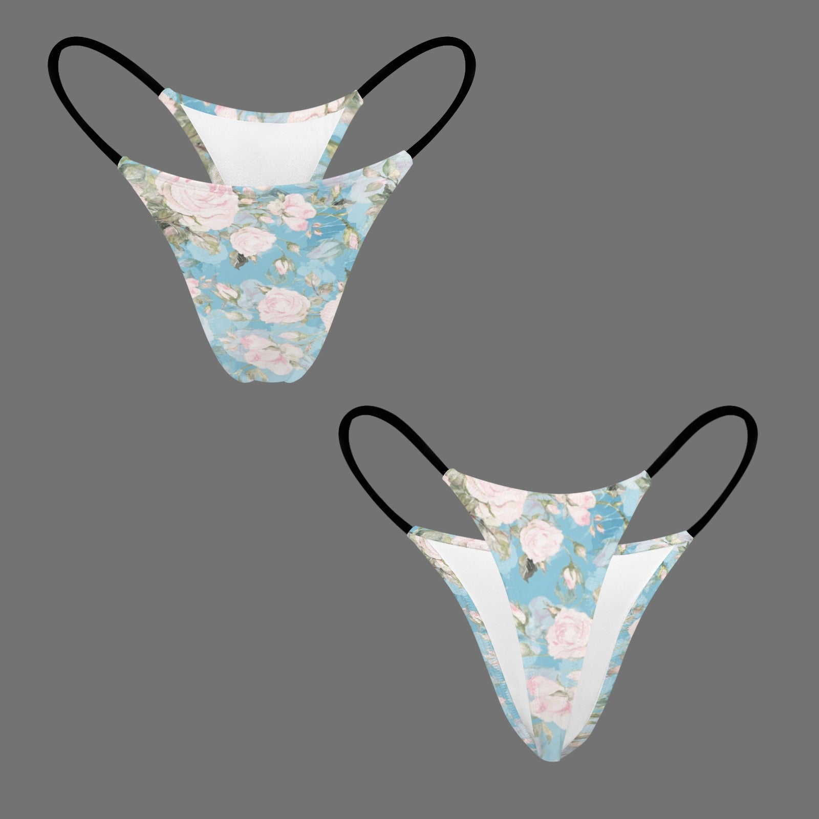 Roses On A Cloud Thong