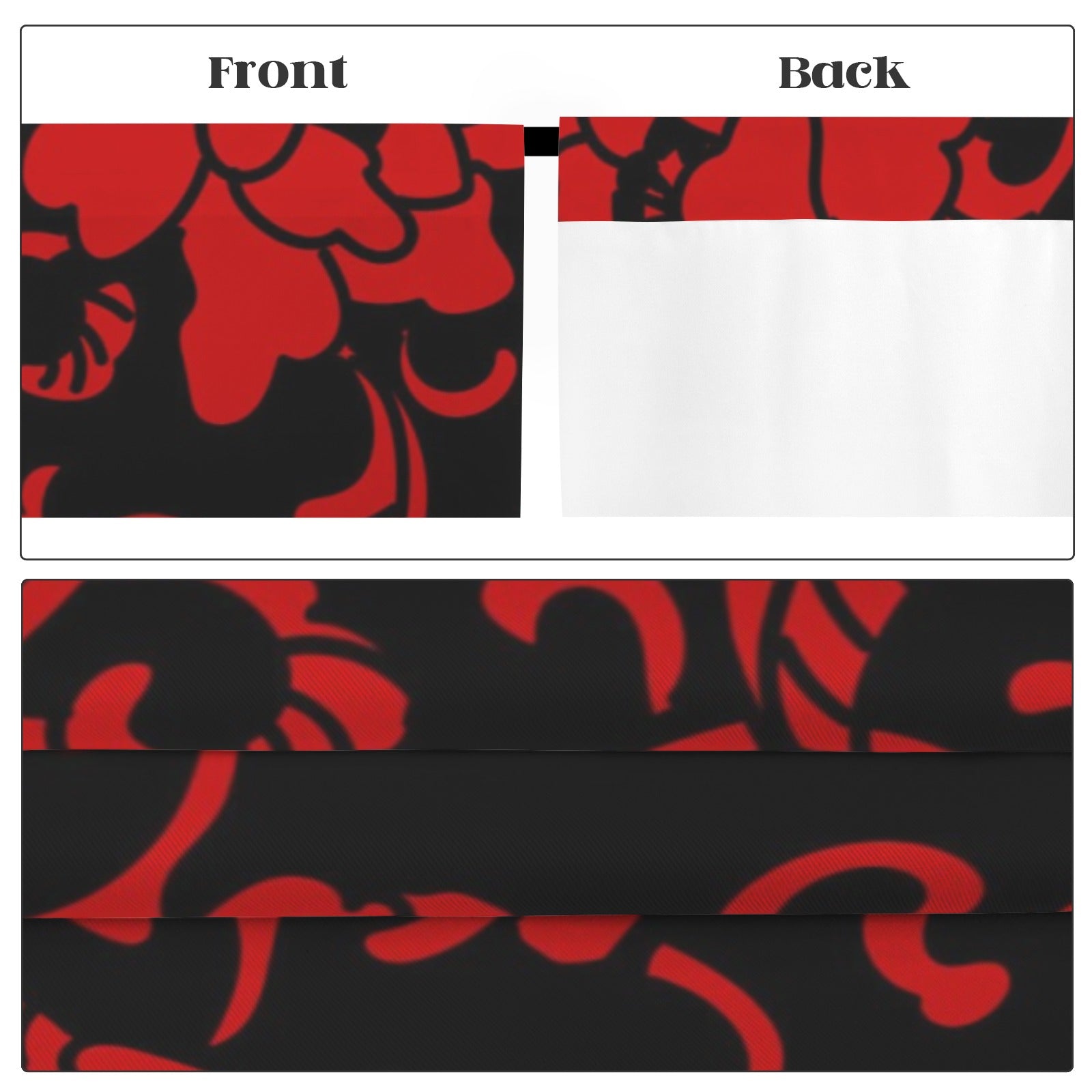 Crimson Floral Curtains 42"x84"