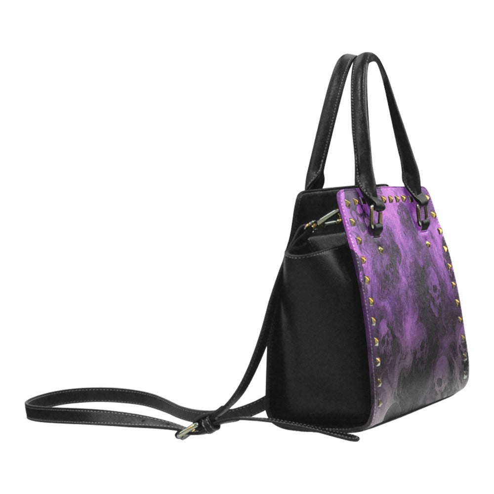 Violet Haze Rivet Shoulder Hand Bag