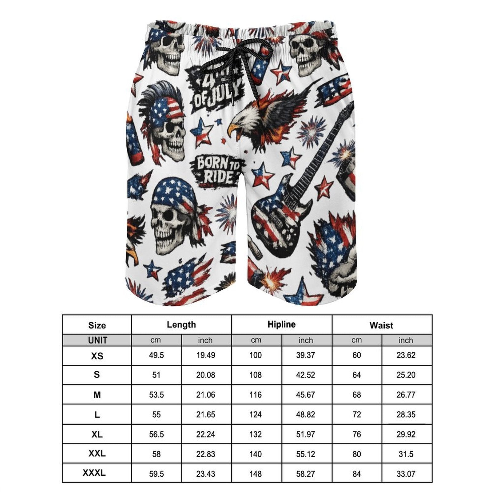 Custom Men's Quick Dry Swim Trunks Elastic Waist Drawstring Beach Shorts