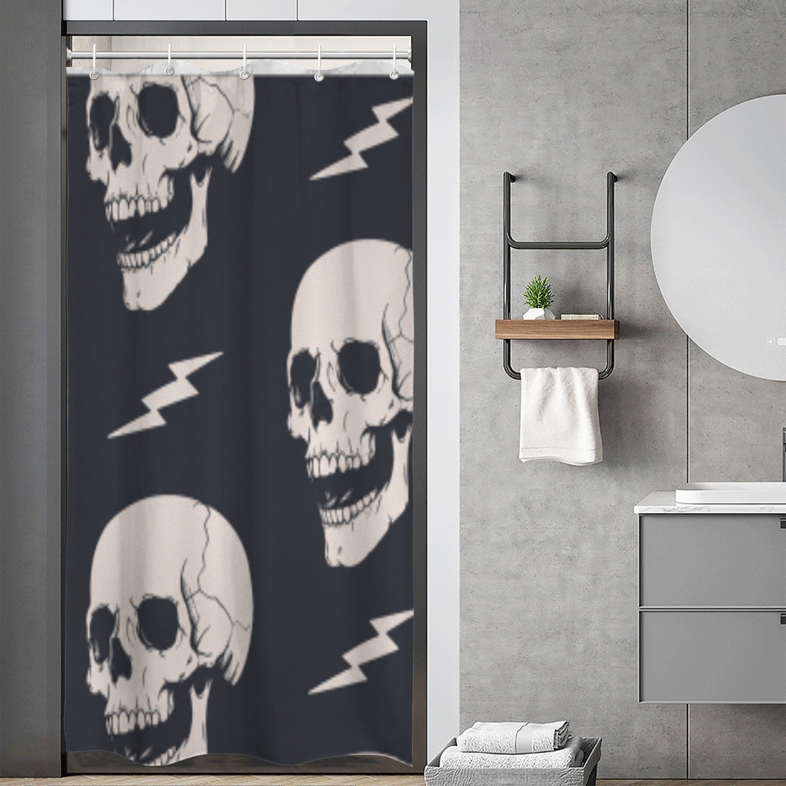 Electric Skull Shower Curtain