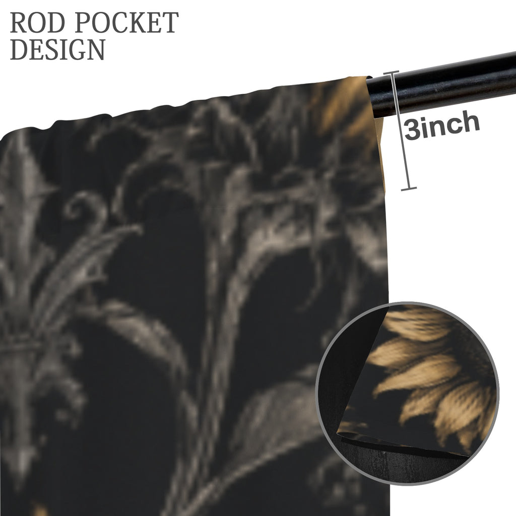 Sunflower Shadows Curtains 42"x84"