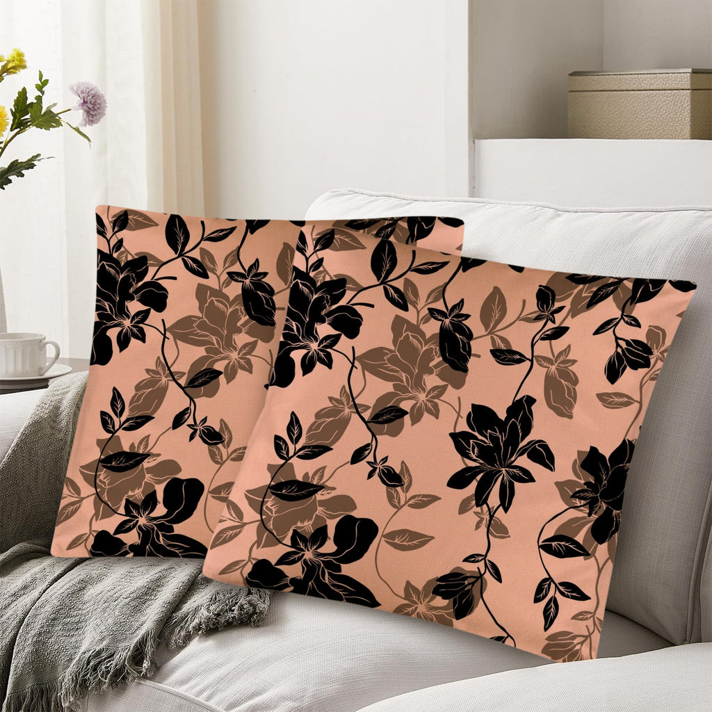Blushing Black Linen Pillow Case 2pk