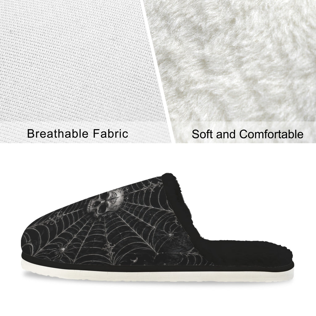Nocturnal Web Fur Lined House Slippers