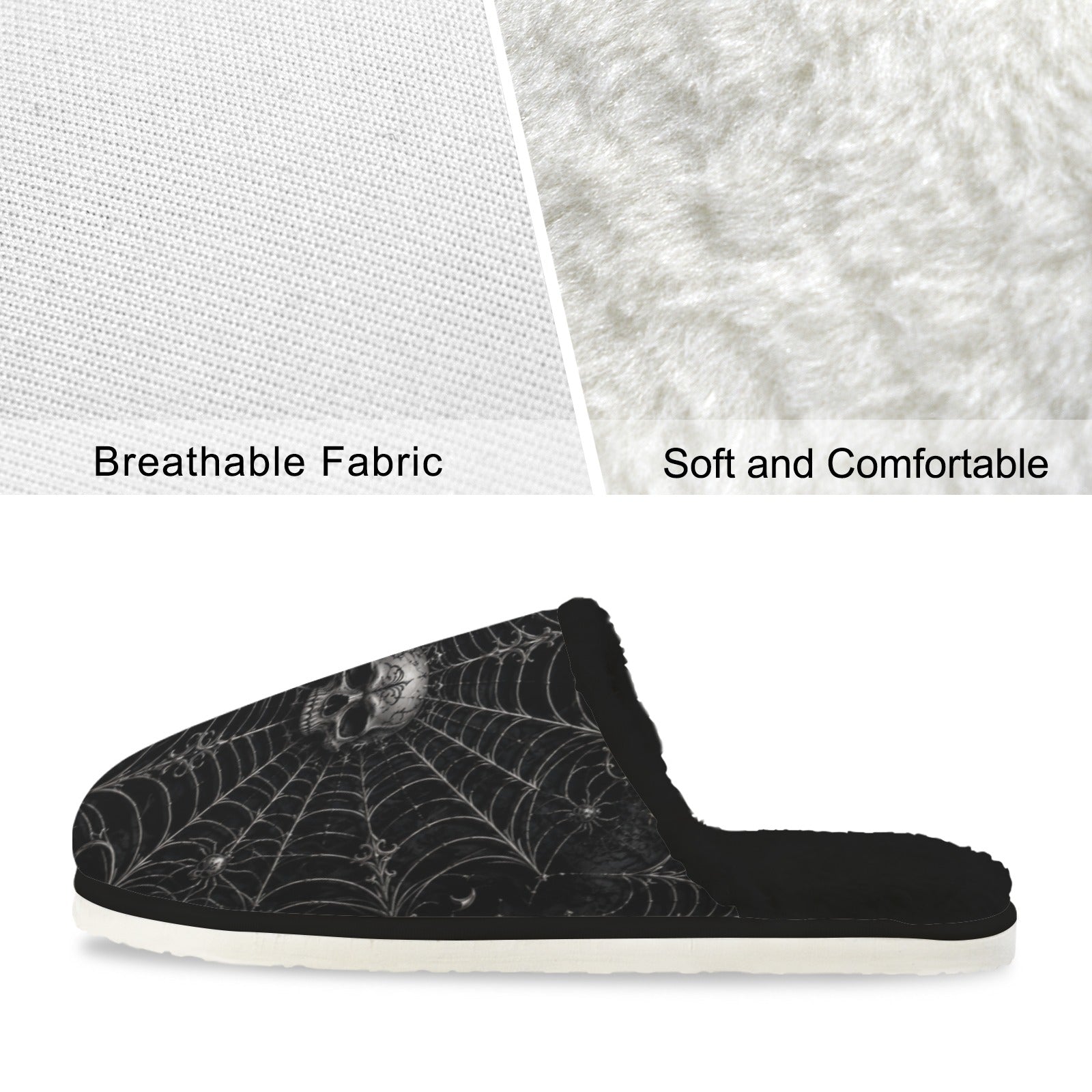 Nocturnal Web Fur Lined House Slippers