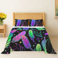 Neon Feather Twin Sheet/Pillowcases