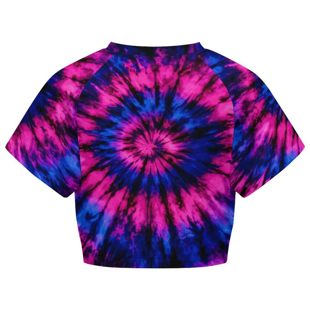 Custom Women's Short Sleeve Crew Neck Cropped Tee Crop T Shirt