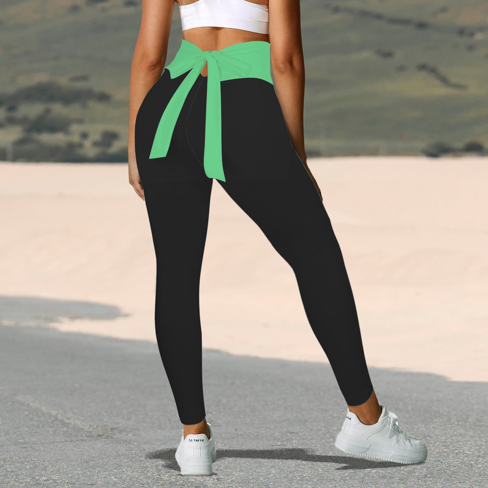 Mint Bow Leggings