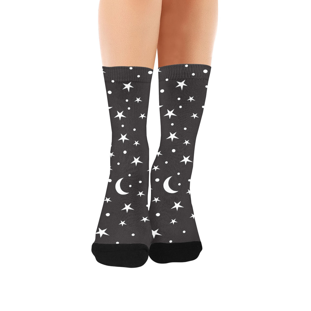 Moon And Stars Womens Socks
