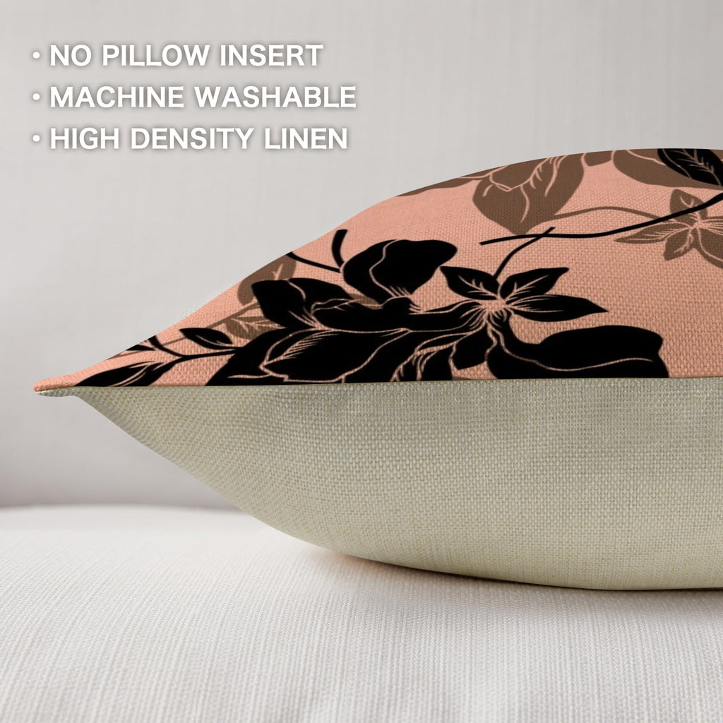 Blushing Black Linen Pillow Case 2pk