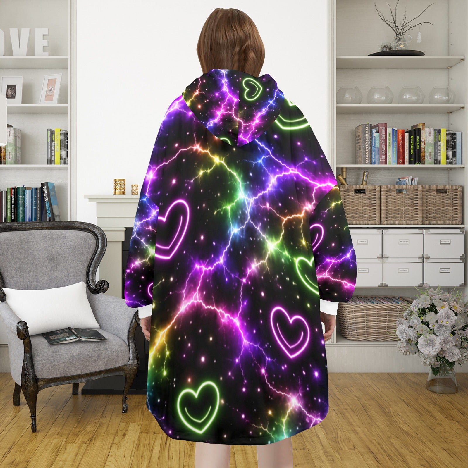 Electric Heart Blanket Hoodie