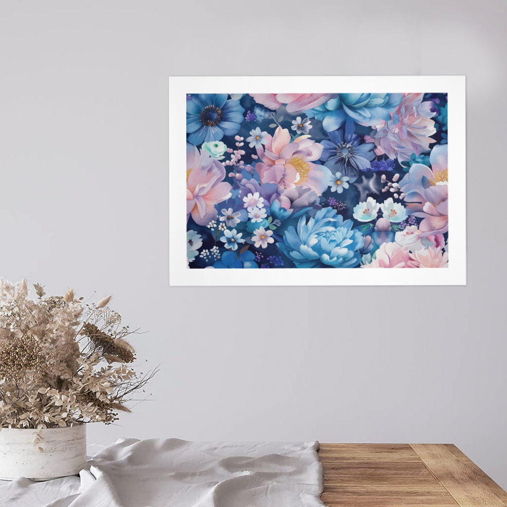 16"X12" Blue Fusion Wall Art