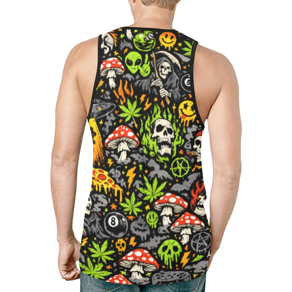 Skull Static Mens Tank