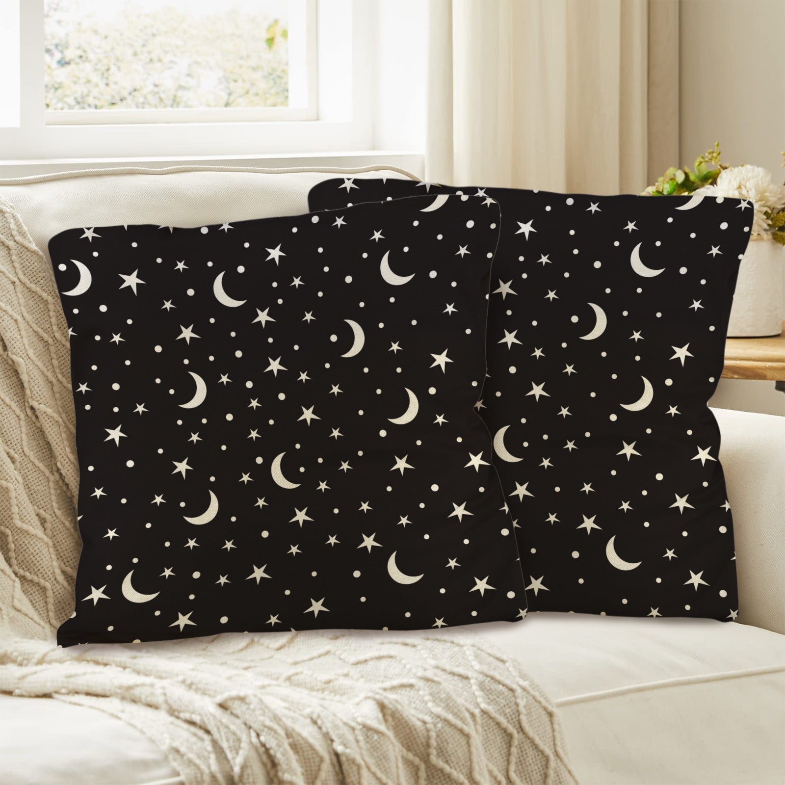 Night Sky Linen Pillow Cases 2pk